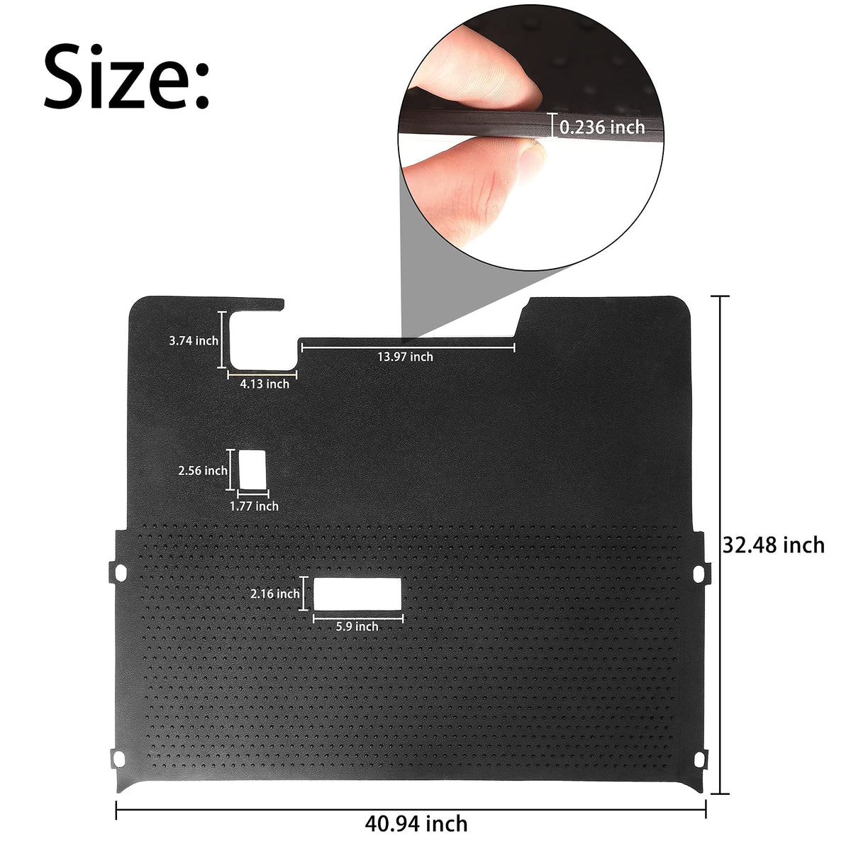 10L0L golf cart liner driver-side view with non-slip texture