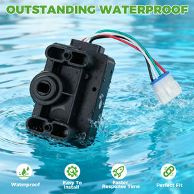 10L0L GCOR accelerator sensor materials close-up; rugged build for golf carts