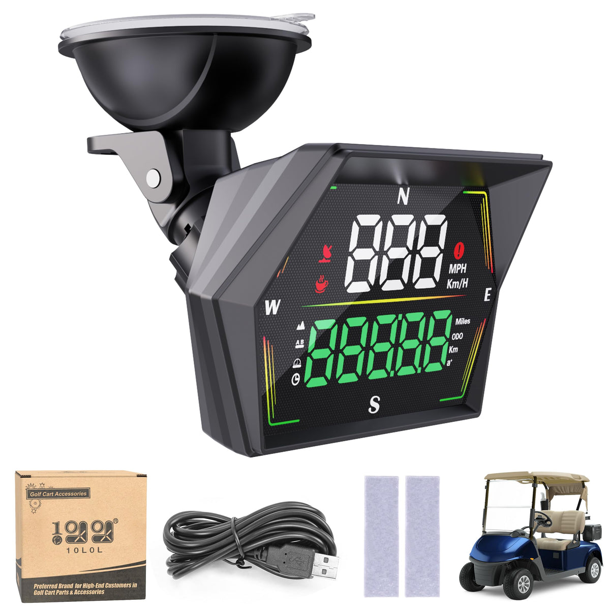 10L0L GPS speedometer display showing real-time speed for precise navigation