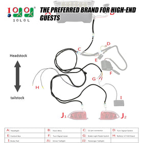 10L0L harness tail lights improve safer signaling on Club Car Precedent.