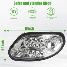 10L0L golf cart headlights on-road night visibility for safer driving.