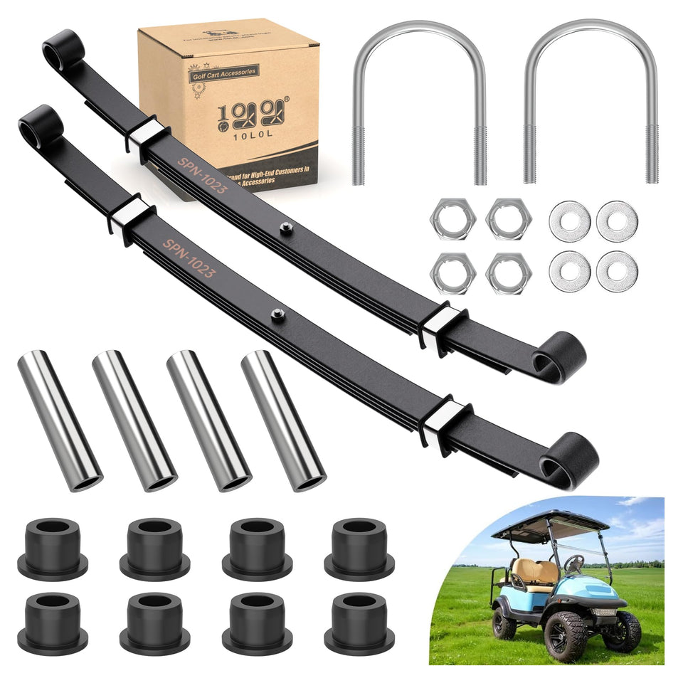 10L0L heavy-duty rear leaf springs improve load handling for Club Car