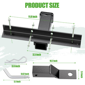 Compact and easy-to-remove 10L0L golf cart hitch for storage.