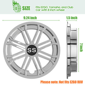10L0L set of four hub caps protects wheels and boosts style