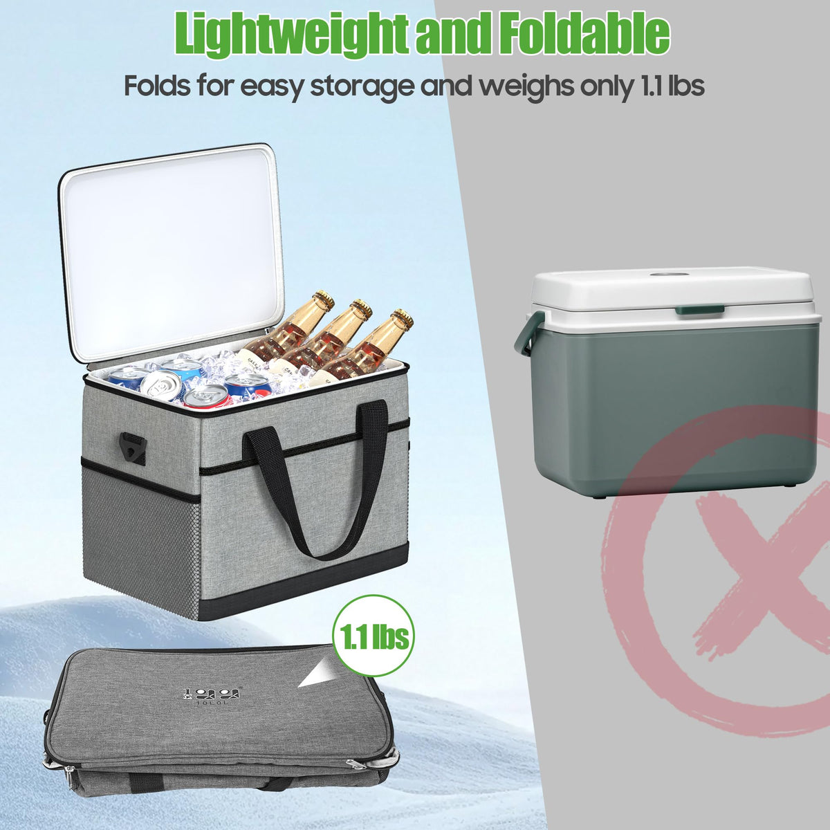 10L0L Golf Cart Ice Bag under-seat attachment demonstrates tool-free setup