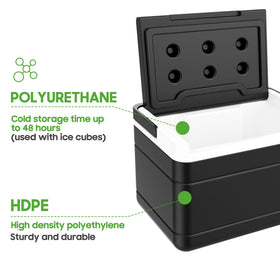 10L0L golf cart ice cooler insulation keeps beverages cold.