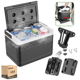 10L0L golf cart ice cooler mounted bracket for quick, secure attachment.