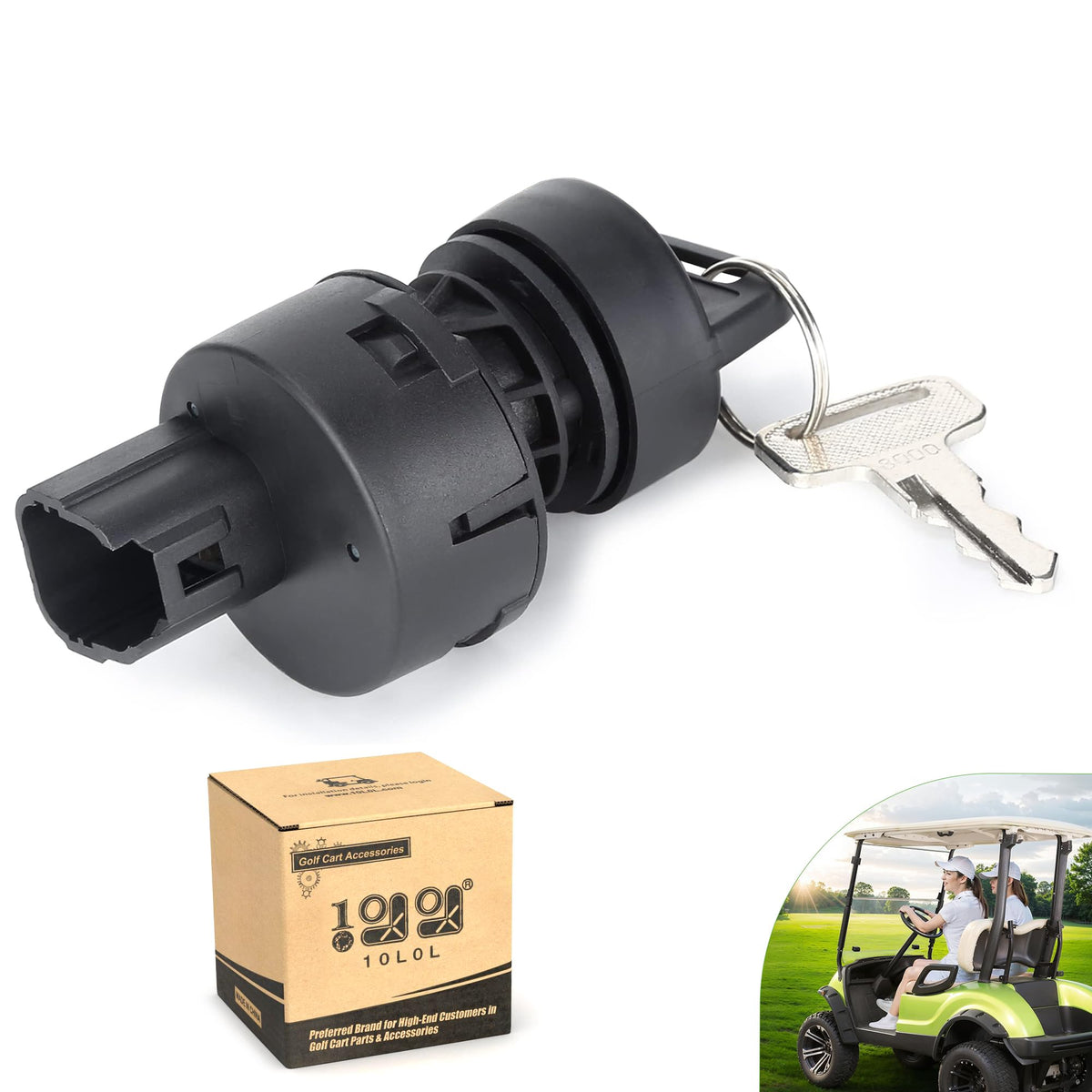 10L0L ignition key switch for Yamaha G22 with secure startup.