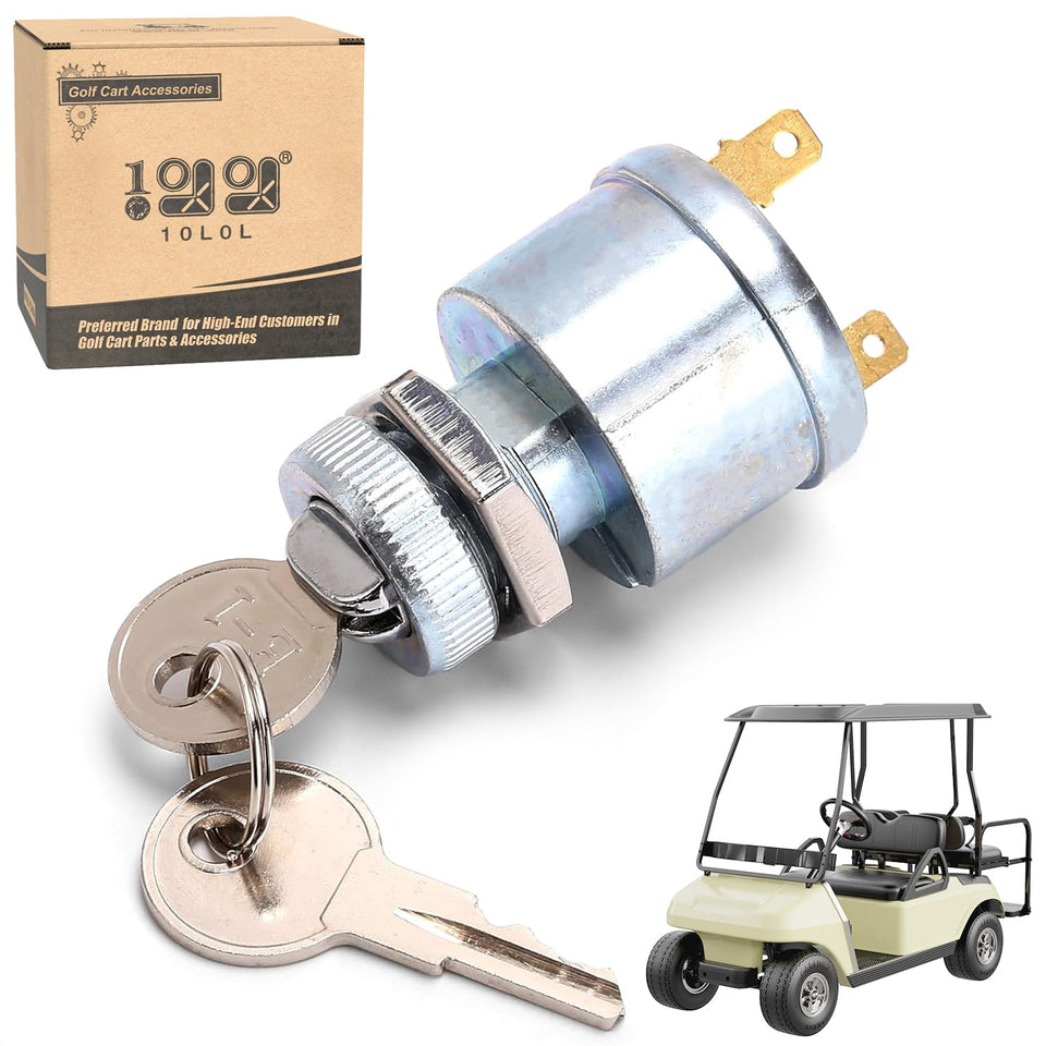 10L0L golf cart ignition switch for EZGO provides reliable key access.