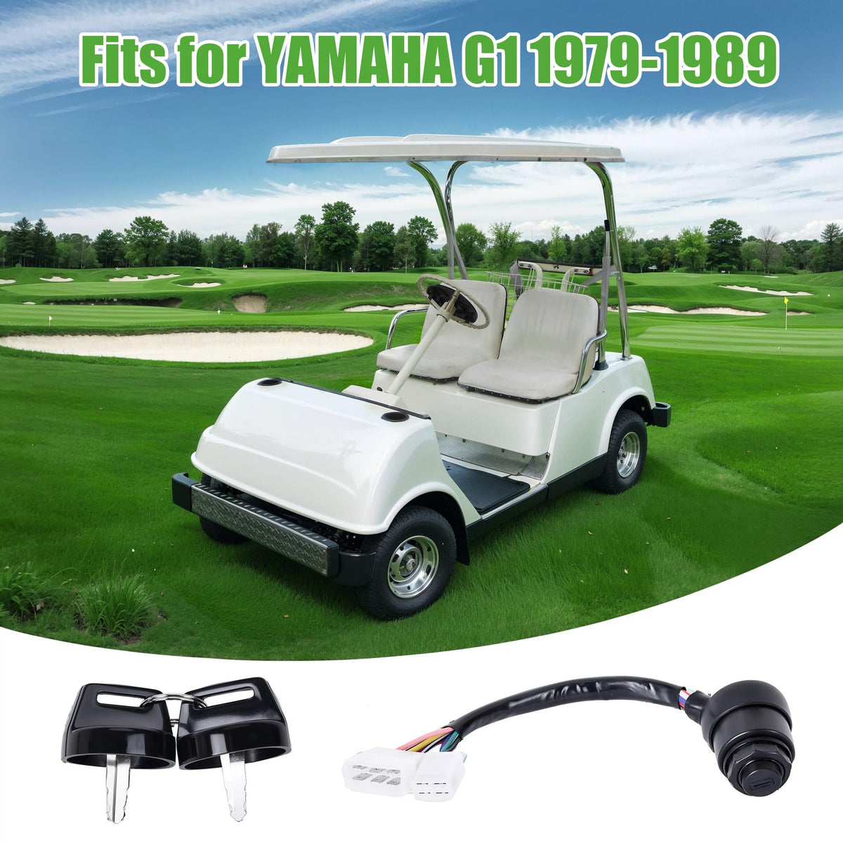 10L0L ignition switch front view demonstrates reliable performance for Yamaha G1