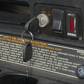 10L0L Golf Cart key assembly shows two included keys for easy replacement.