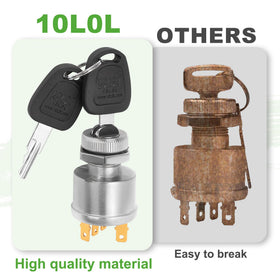 10L0L ignition switch terminal layout demonstrates three-way four-terminal compatibility.