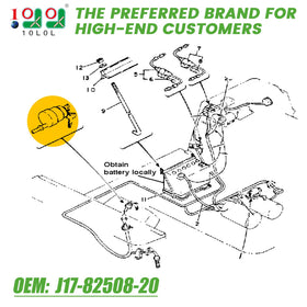10L0L golf cart ignition switch with wire harness view emphasizes easy installation