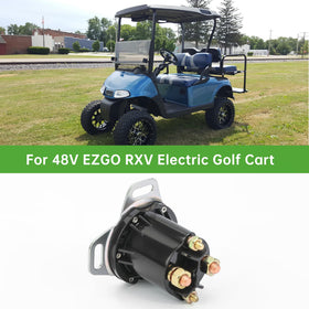 In-use shot of solenoid installed in a golf cart's electrical system.