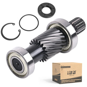 10L0L golf cart input gear shaft kit closeup showing precision alloy construction