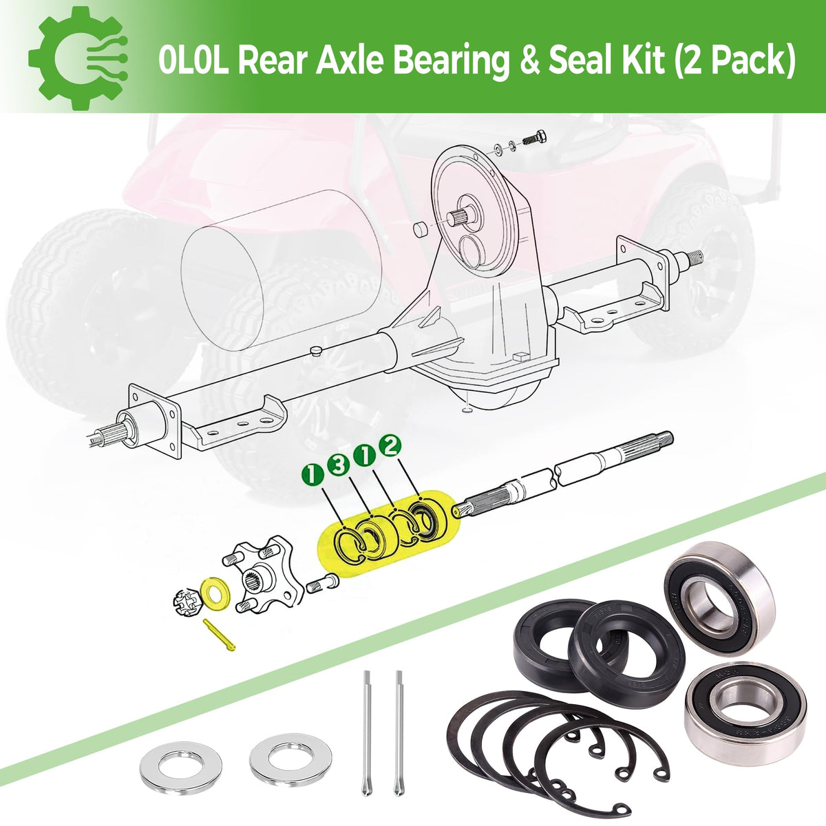 10L0L Golf Cart installation guide image showing step-by-step fitment.