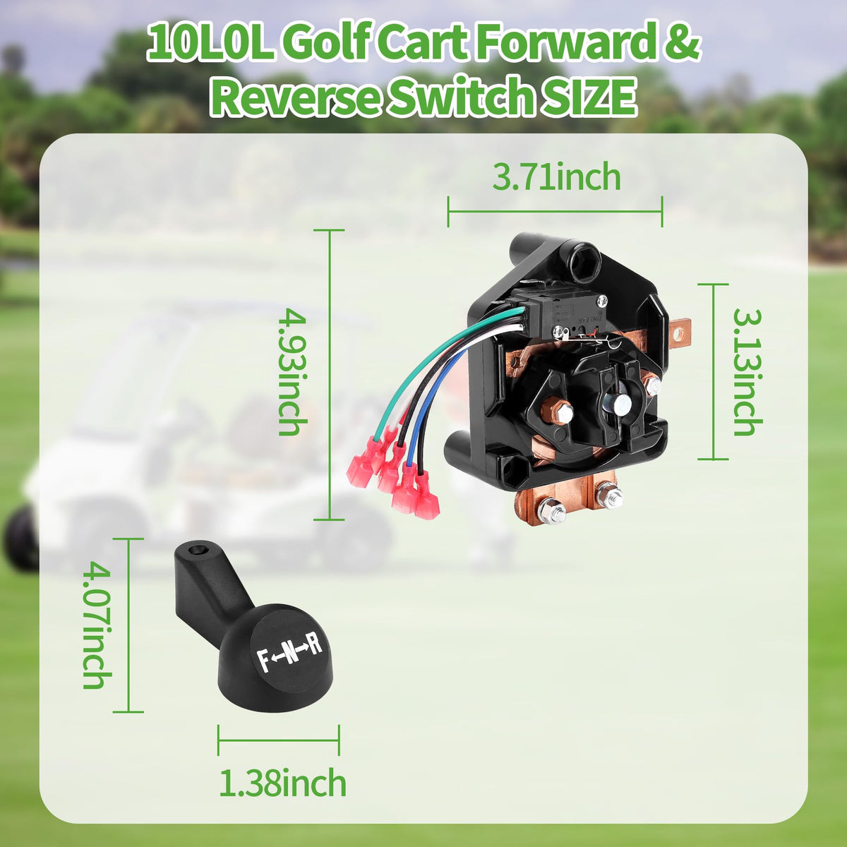 10L0L Golf Cart installation-ready assembly simplifies service and replacement.