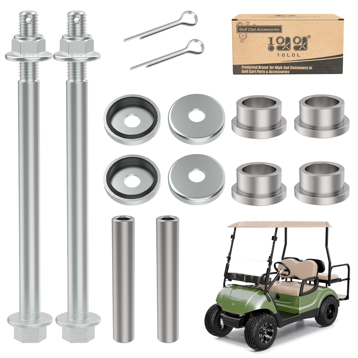 10L0L golf cart king pin spindle kit for Yamaha G22 and G29 with precise fit.