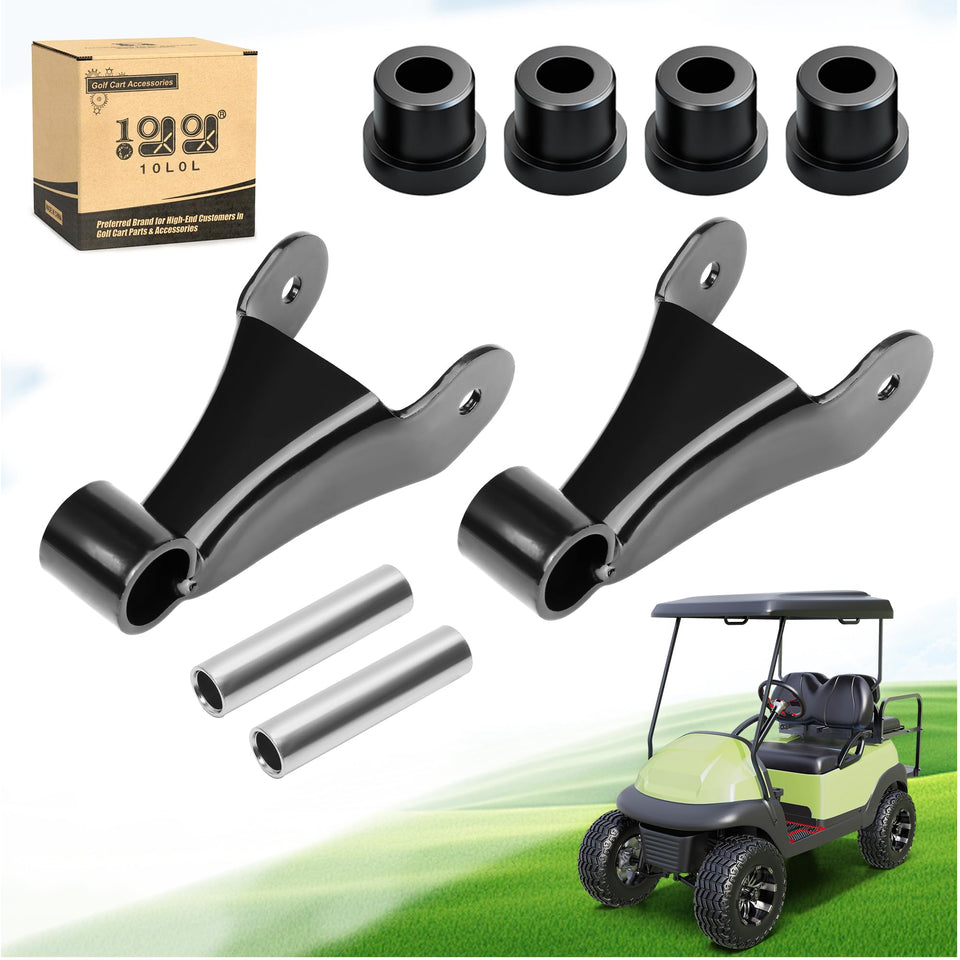 10L0L Golf Cart rear shackle close-up for Club Car Precedent durability