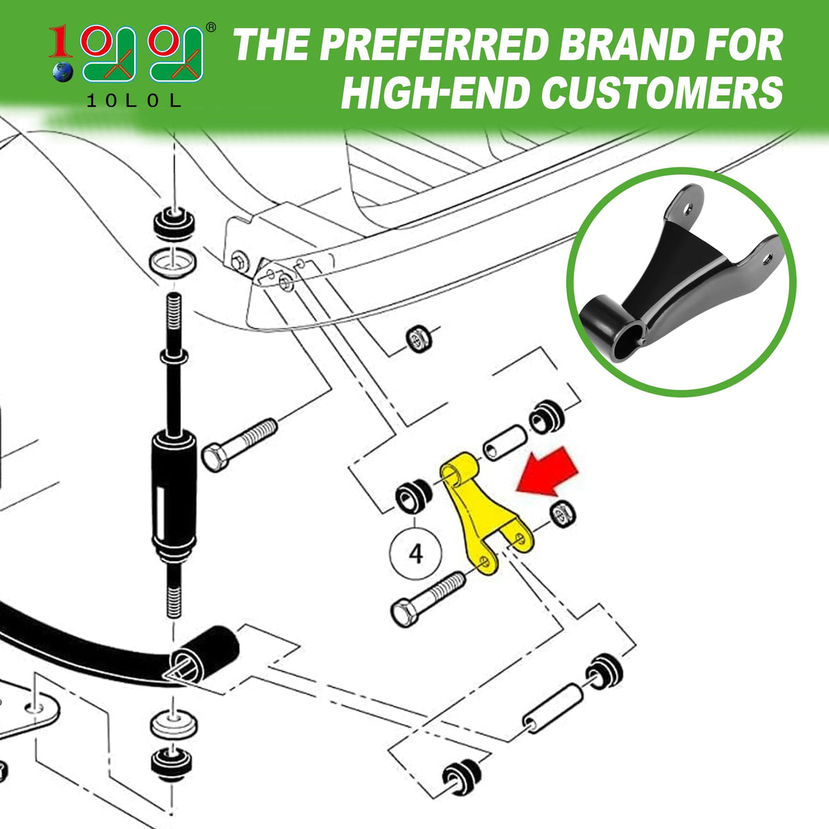 10L0L Rubber bushings kit ready to restore ride quality