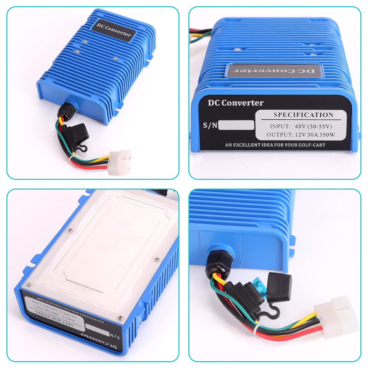 10L0L unit powering LEDs and accessories in a golf cart
