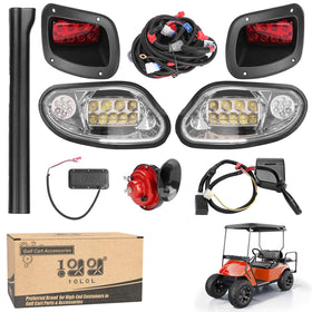 10L0L front headlights improve night visibility for EZGO TXT