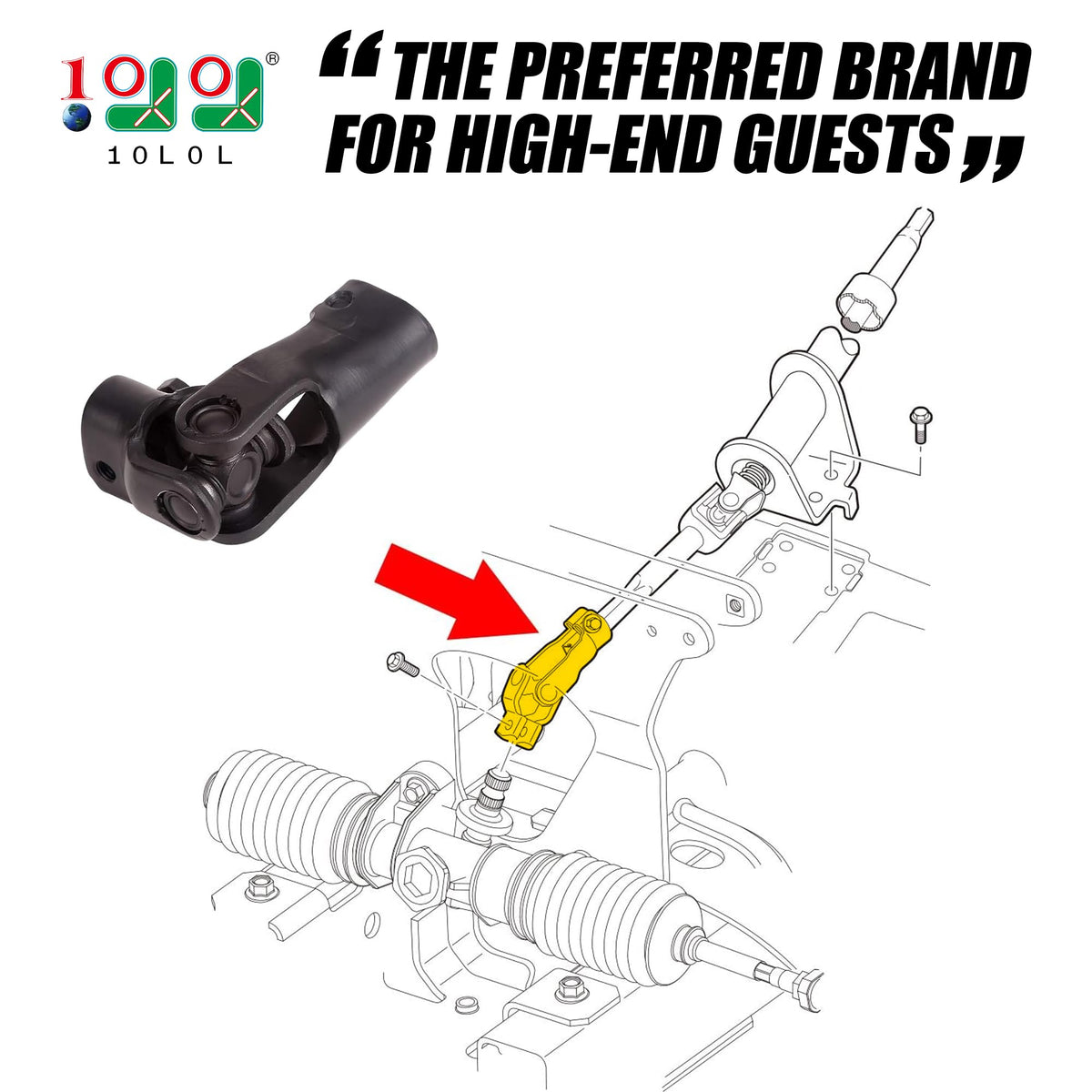 10L0L lower yoke fits Club Car Precedent 2004-up for easy replacement.