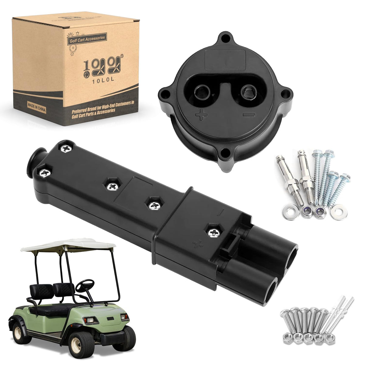 10L0L golf cart MAC DC 48V charger plug for Yamaha G19/G22 improves charging reliability