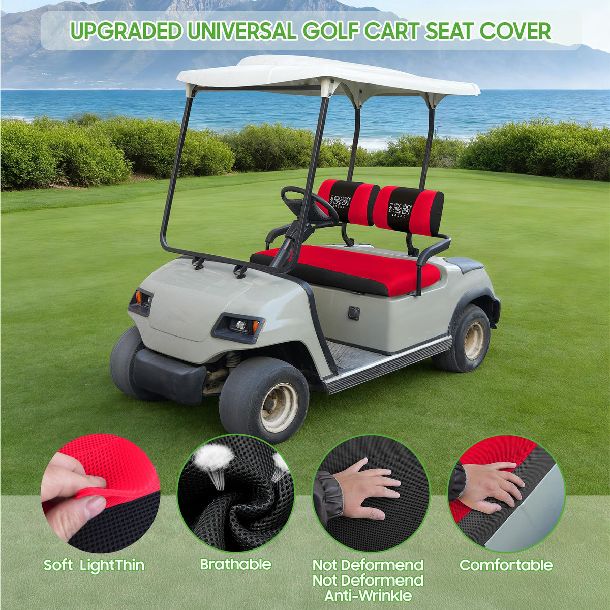 10L0L Golf cart mesh design closeup showing ventilation mesh
