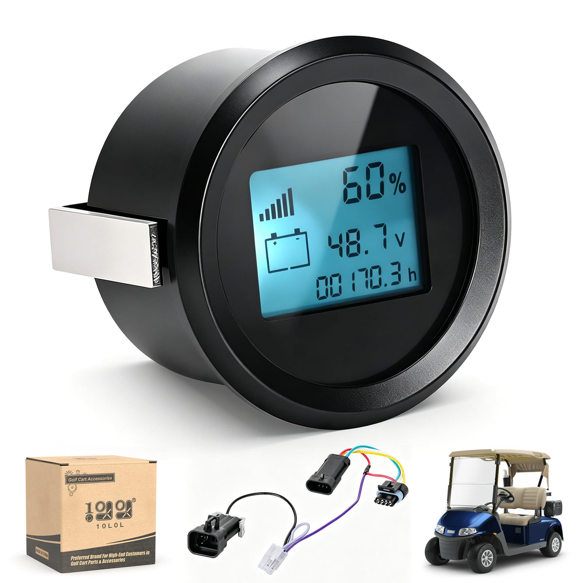 10L0L golf cart meter EZGO RXV 48V display for accurate charge status