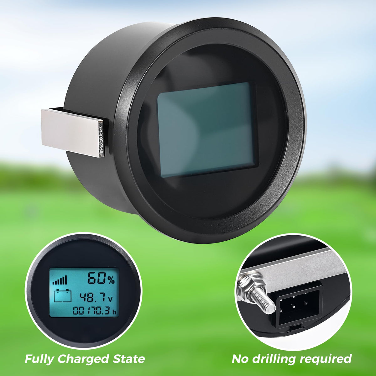 10L0L glow-in-the-dark night vision battery meter for nighttime monitoring
