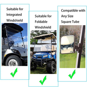10L0L golf cart mirror 180-degree adjustable for flexible angles