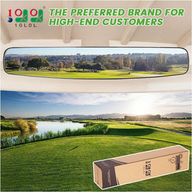 10L0L golf cart mirror 180-degree panoramic aids safer reversing on crowded courses