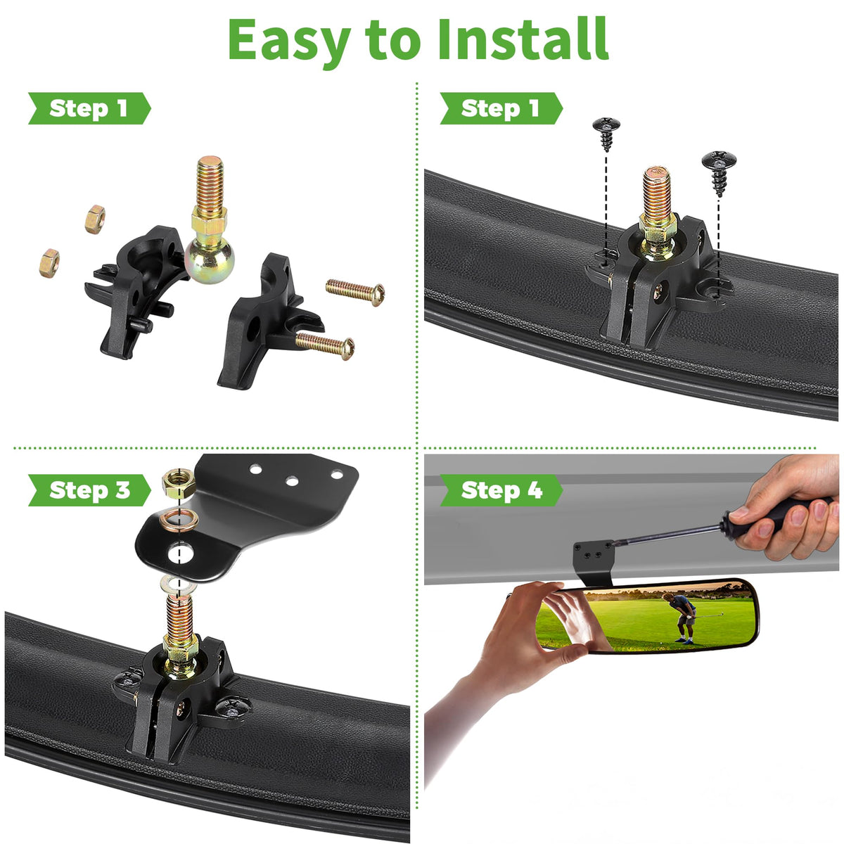 Compatible with EzGo, Club Car, Yamaha carts for easy upgrades