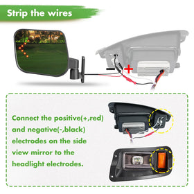 10L0L golf cart mirror housing made of PP plastic for weather resistance
