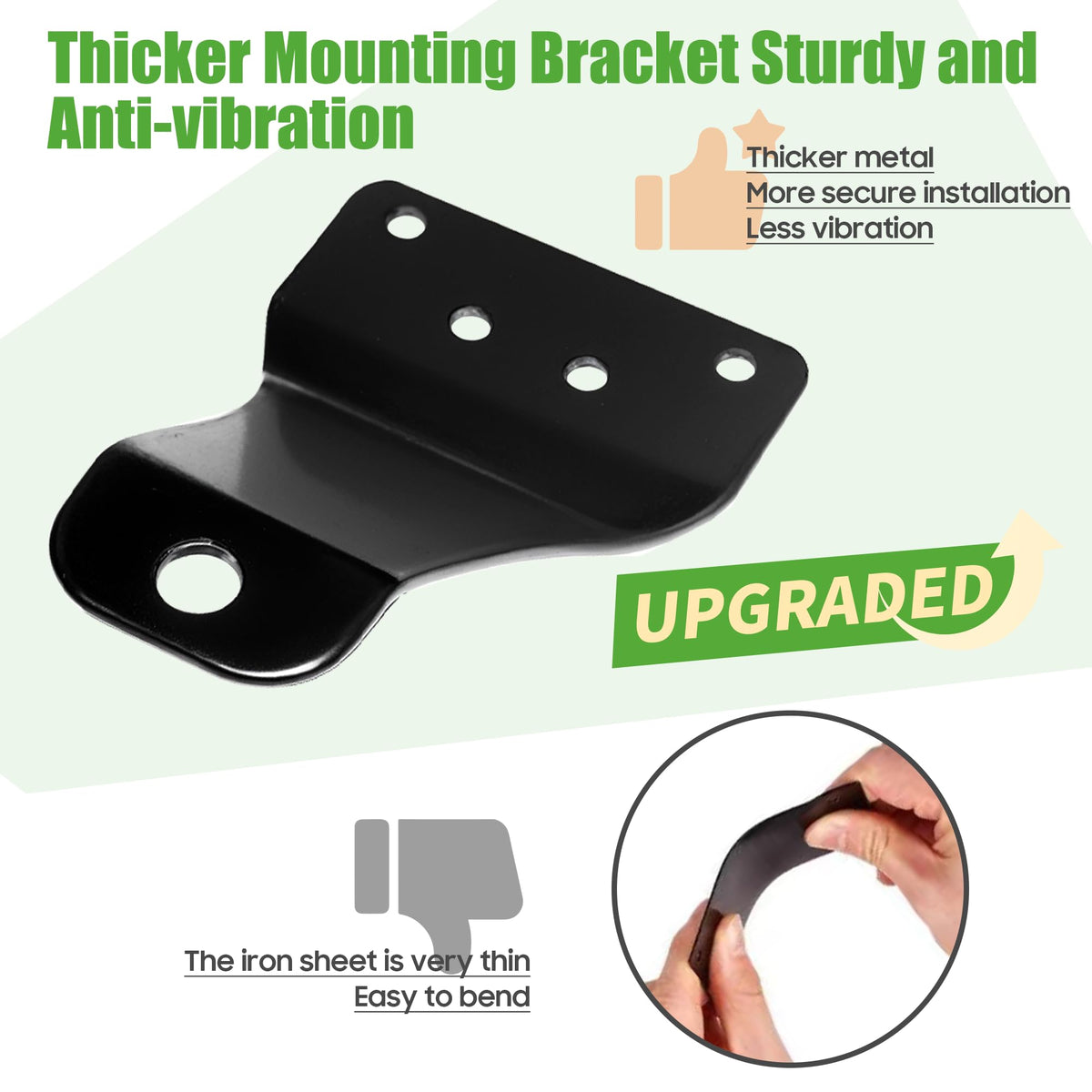 10L0L golf cart mirror includes installation hardware for quick mounting.