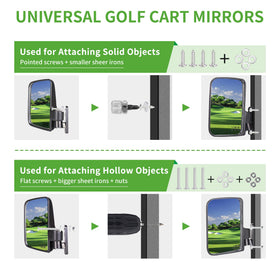 10L0L mirrors mounted on cart improve turning and parking guidance