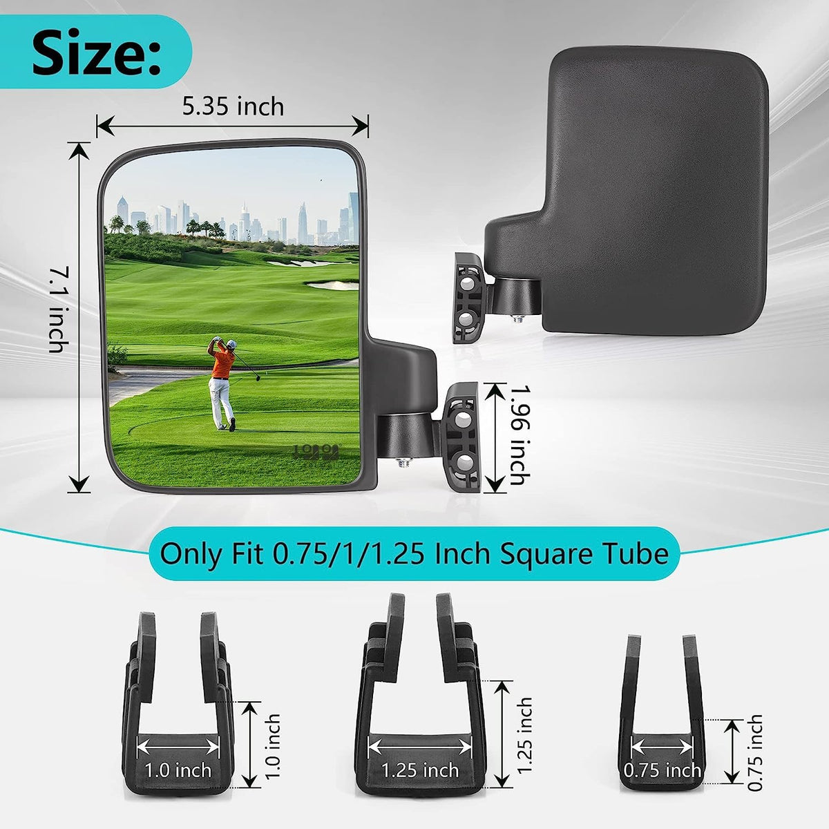 10L0L glass offers crisp clarity for better rear awareness.