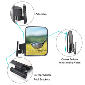 10L0L golf cart mirror side view for Club Car improves rear visibility