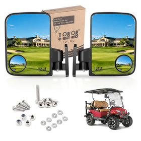 The 10L0L golf cart mirror side view left enhances rear awareness.