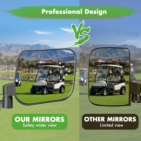 10L0L golf cart mirror with turn signal function enhances signaling visibility