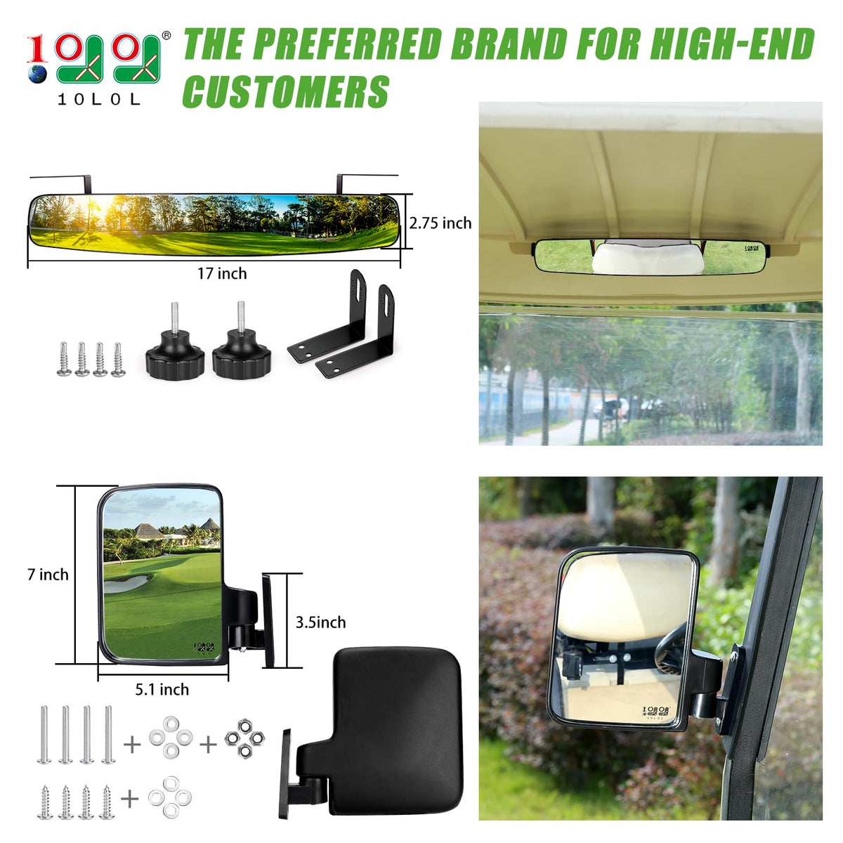 10L0L rear view mirror wide-angle behind you for easier checks.