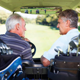 10L0L wide 16.5-inch rear mirror captures broad rear scenery for golf carts.