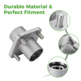 Oil seals included to guard bearings against dirt and debris