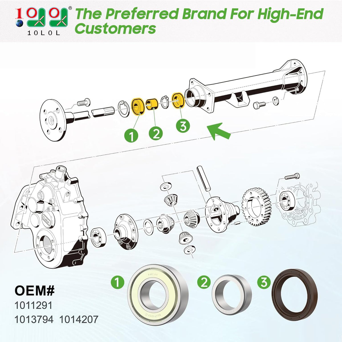 10L0L Golf Cart oil seals protect the axle and prevent leaks for reliable rides.