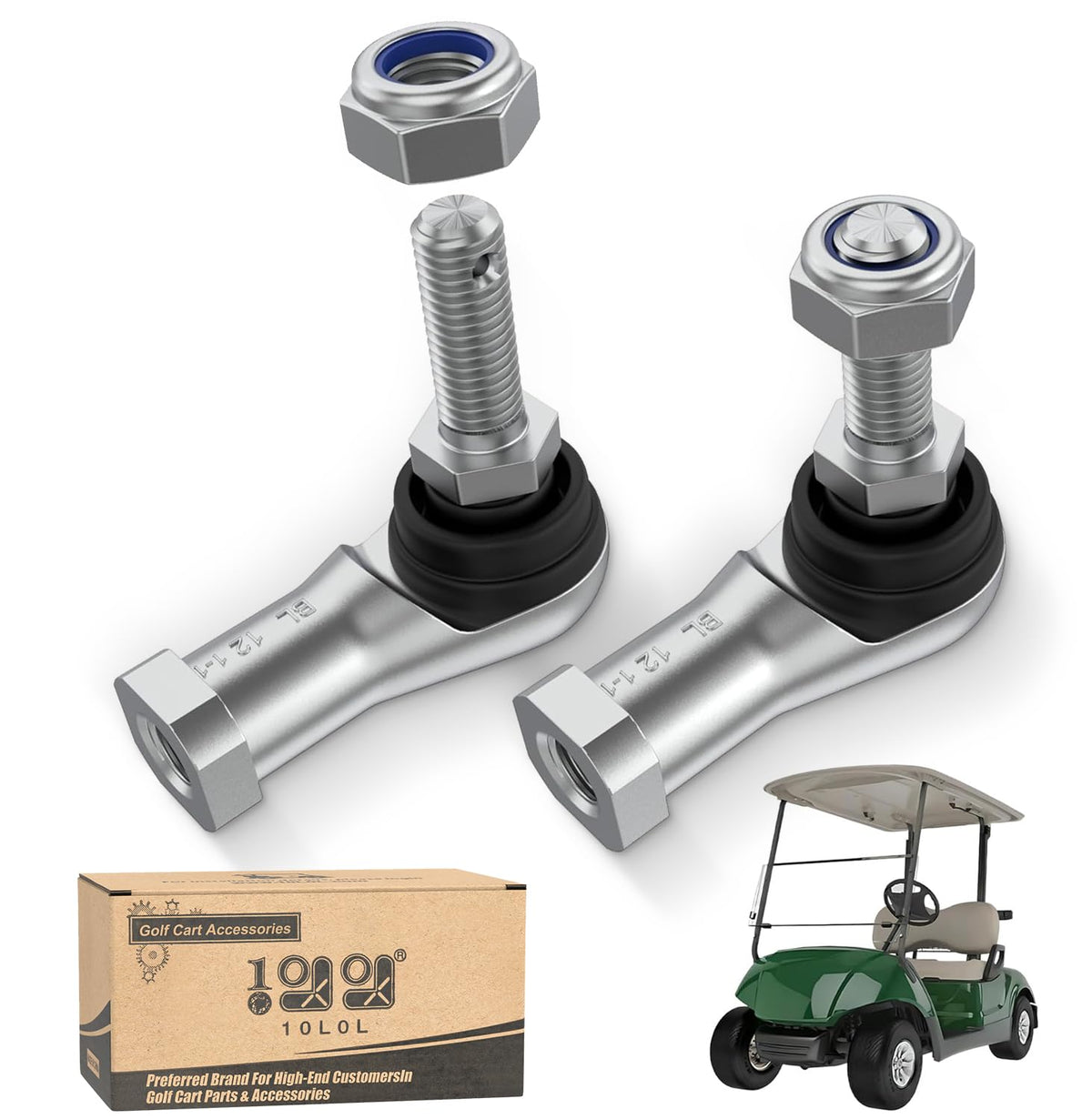 10L0L golf cart outer tie rod end kit for Yamaha G22/G29 improves steering reliability