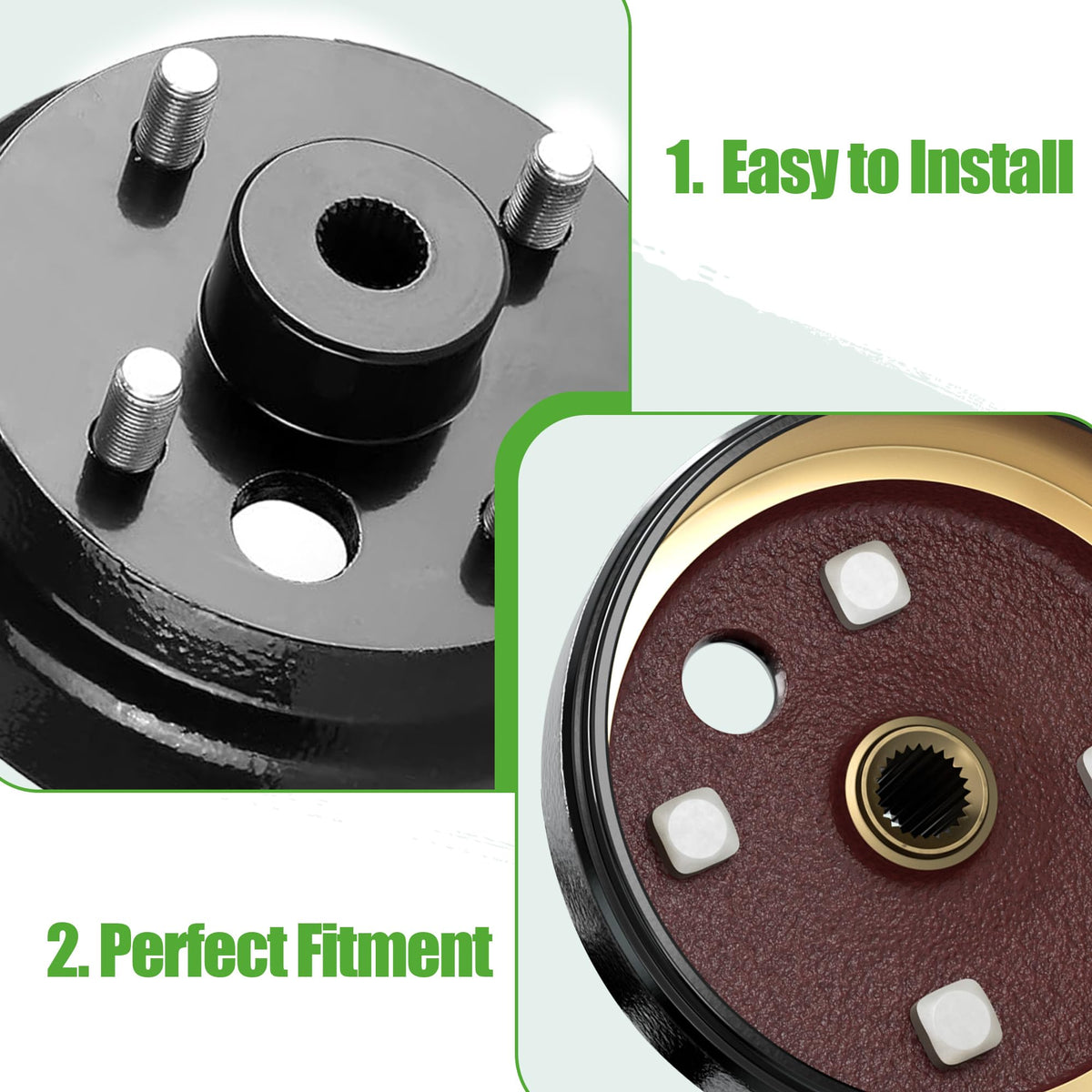 10L0L packaging image of EZGO TXT brake kit demonstrates complete OEM components.