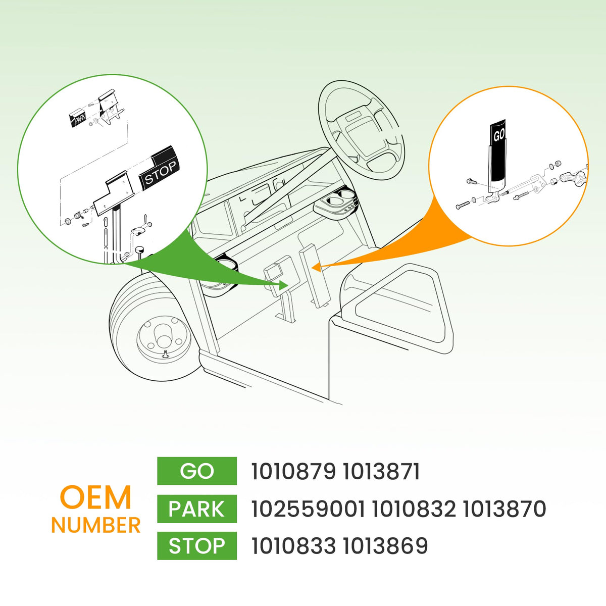10L0L Parking/hill brake pad helps secure hills and launches safely