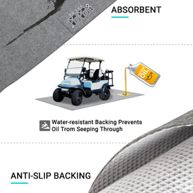 10L0L golf cart parking mats easy-clean design simplifies maintenance and reuse.