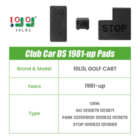 10L0L Complete pedal pad set in box for full replacement
